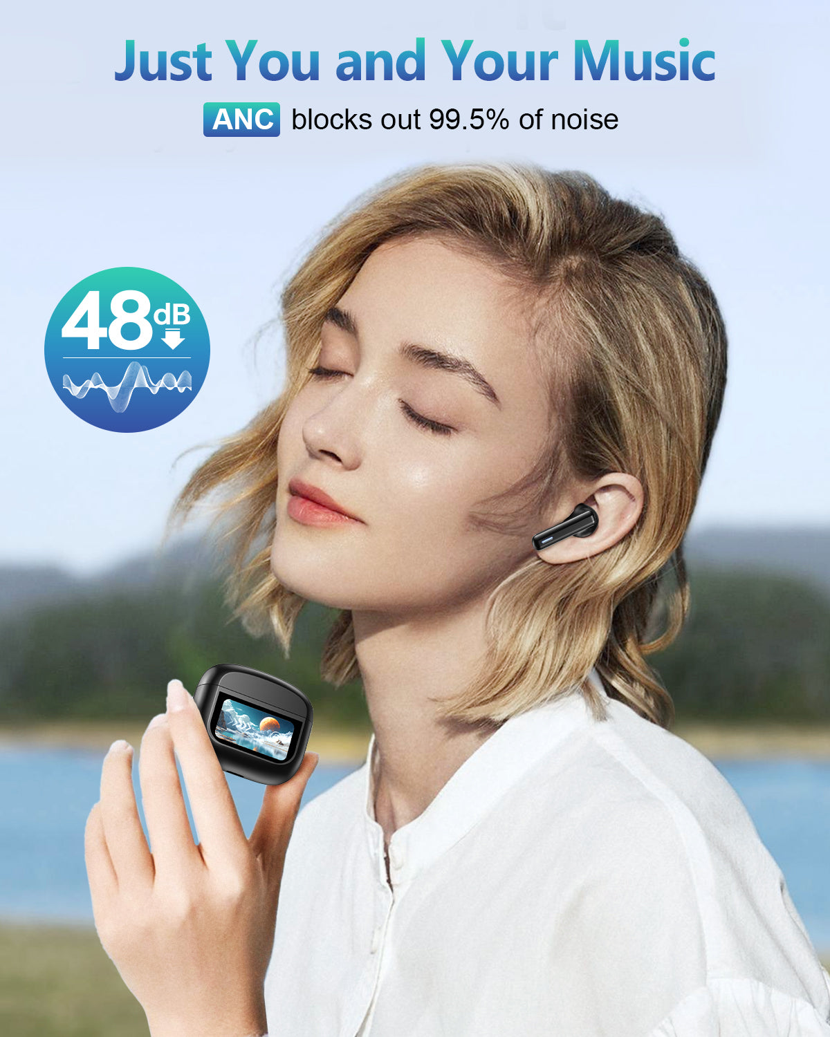 Wireless Earbuds Bluetooth Headphones, Ear Buds with Touch Screen