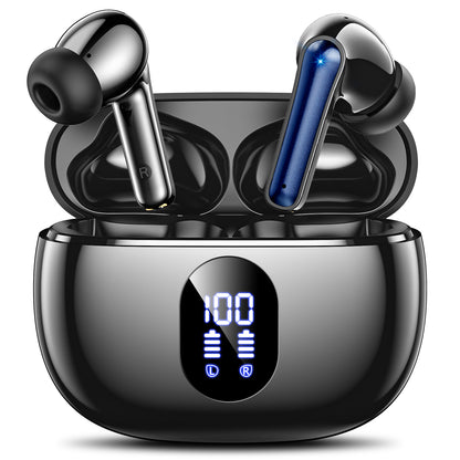 Wireless Earbuds with Big Bass Stereo Sound, 65 Hours Playtime, Lightweight in-Ear IPX7
