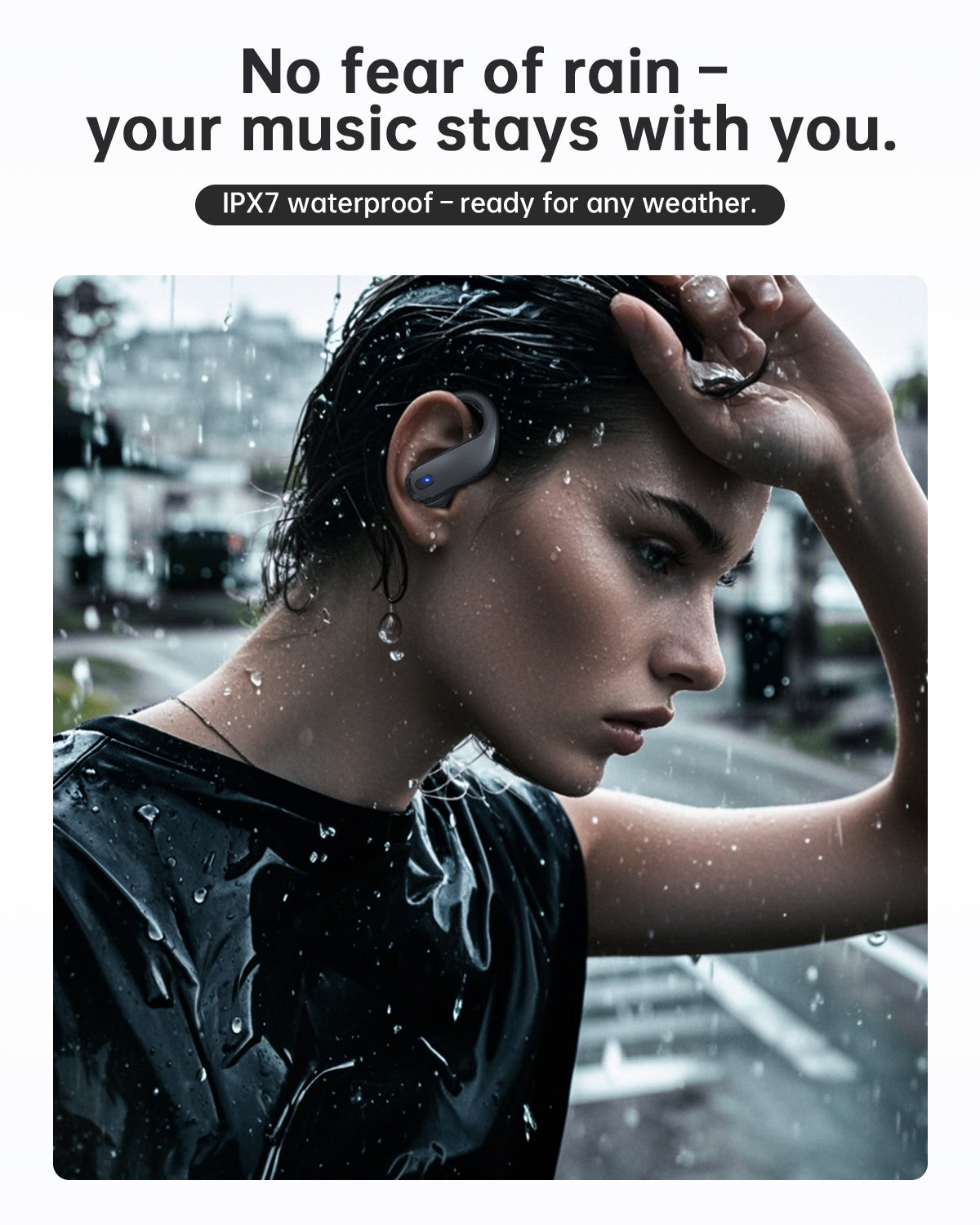 Wireless Earbuds Bluetooth 5.4 Headphones Sport,IPX7 Waterproof Sports Earphones with Earhooks,80H Playtime,Lightweight 7.8g
