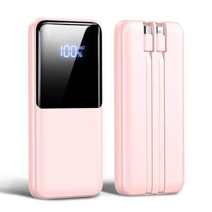 Portable Charger Power Bank - 20000mAh Fast Charging Portable Battery Pack with Built in USB-C(22.5W) and iOS(20W) Output Cables Compatible for iPhone Android Samsung Phone