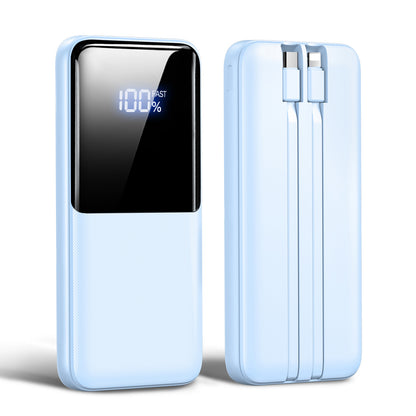 Portable Charger Power Bank - 20000mAh Fast Charging Portable Battery Pack with Built in USB-C(22.5W) and iOS(20W) Output Cables Compatible for iPhone Android Samsung Phone