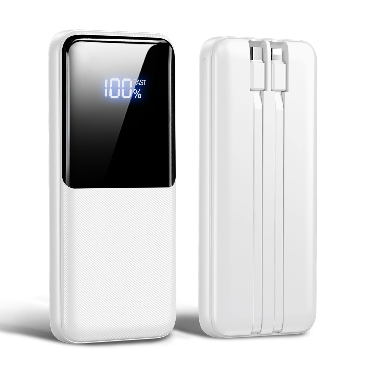 Portable Charger Power Bank - 20000mAh Fast Charging Portable Battery Pack with Built in USB-C(22.5W) and iOS(20W) Output Cables Compatible for iPhone Android Samsung Phone