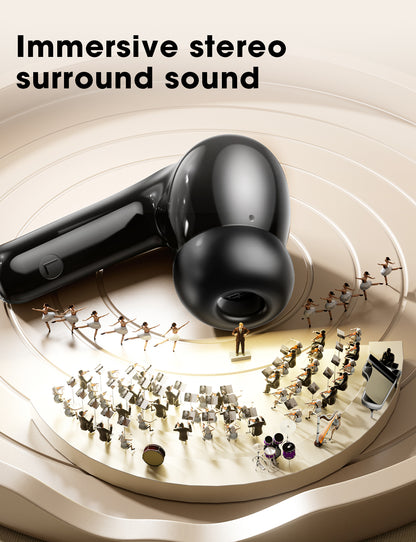 Wireless Earbuds with Big Bass Stereo Sound, 65 Hours Playtime, Lightweight in-Ear IPX7