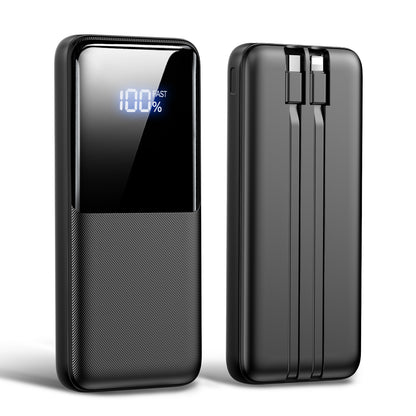 Portable Charger Power Bank - 20000mAh Fast Charging Portable Battery Pack with Built in USB-C(22.5W) and iOS(20W) Output Cables Compatible for iPhone Android Samsung Phone