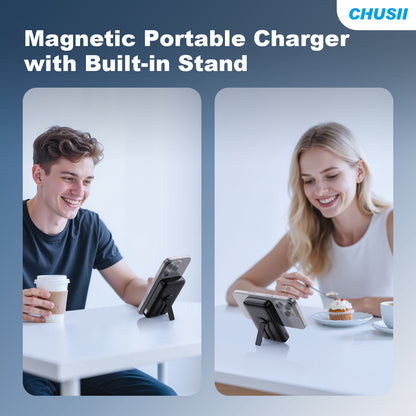 Magnetic Wireless Portable Charger, 12000mAh MagSafe Power Bank Fast Charging