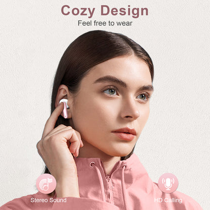 2025 Wireless Earbuds, 65hrs Stereo Deep Bass Ear Buds with Power Display Charging Case, buit in Mic, IPX7 Waterproof