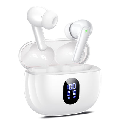 Wireless Earbuds with Big Bass Stereo Sound, 65 Hours Playtime, Lightweight in-Ear IPX7