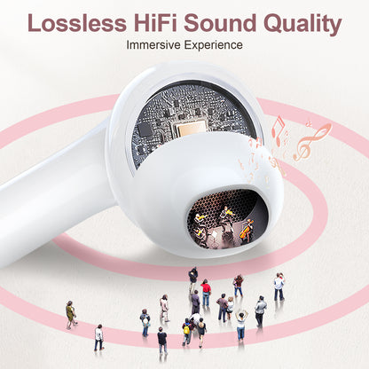 2025 Wireless Earbuds, 65hrs Stereo Deep Bass Ear Buds with Power Display Charging Case, buit in Mic, IPX7 Waterproof