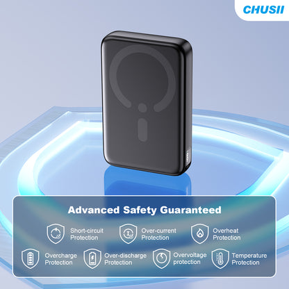 Magnetic Wireless Portable Charger, 12000mAh MagSafe Power Bank Fast Charging