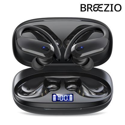 Wireless Earbuds Bluetooth 5.4 Headphones Sport,IPX7 Waterproof Sports Earphones with Earhooks,80H Playtime,Lightweight 7.8g